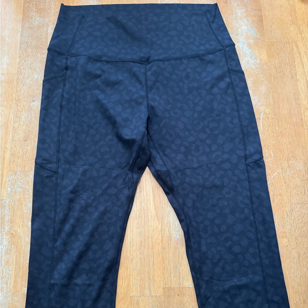 Women’s Black Patterned Leggings 2XL